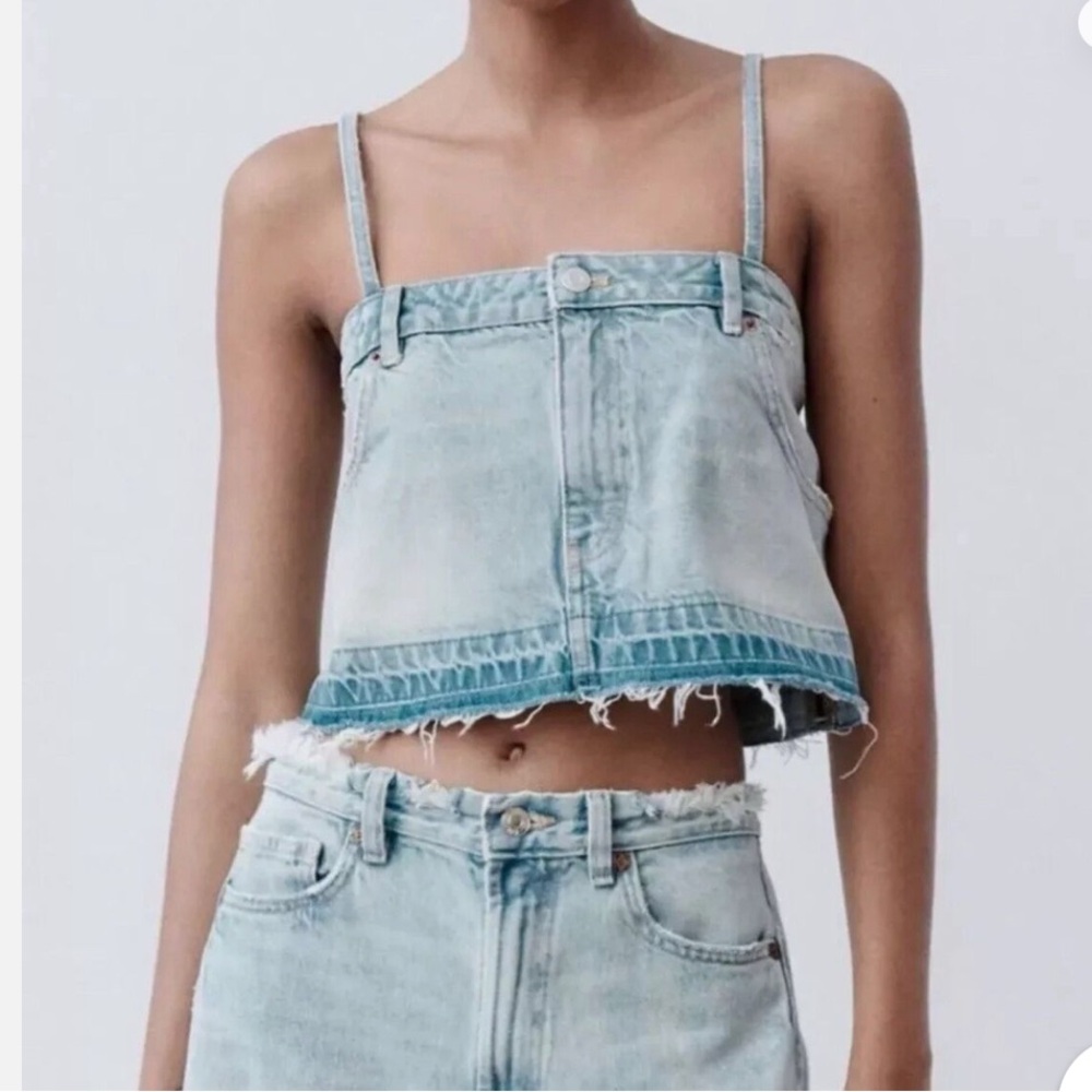 Zara Denim Crop Top